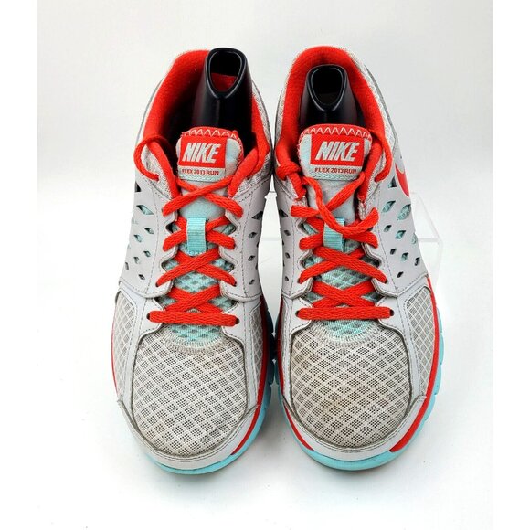 Nike Flex 2013 Run Style 580440-016 Gray Turquoise/Orange Shoes Women's 7.5 - Picture 3 of 14